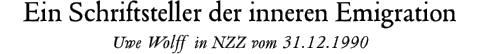 Ein Schriftsteller der inneren Emigration